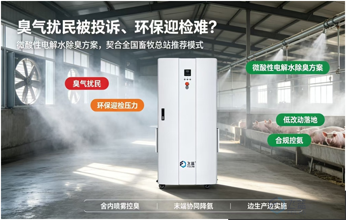 微酸性电解水（次氯酸水）除臭，轻松解决猪场臭气困扰，助力环保